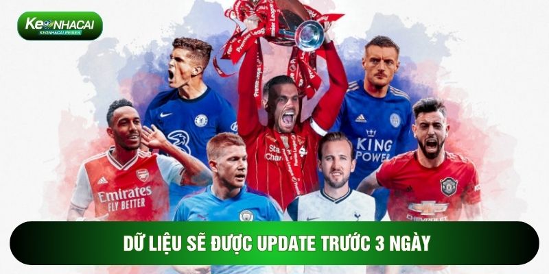 Lịch thi đấu 3 Dữ liệu sẽ được update trước 3 ngày